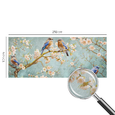 Mural de pared con estampado hermoso Aves de primavera