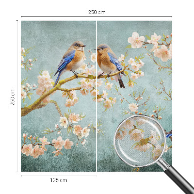 Mural de pared con estampado hermoso Aves de primavera