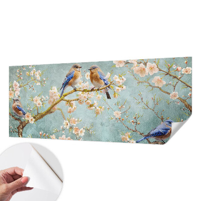 Mural de pared con estampado hermoso Aves de primavera