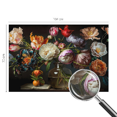 Fotomural decorativo para cabecero de cama con un ramo de flores