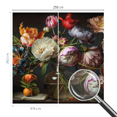 Fotomural decorativo para cabecero de cama con un ramo de flores