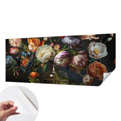 Fotomural decorativo para cabecero de cama con un ramo de flores