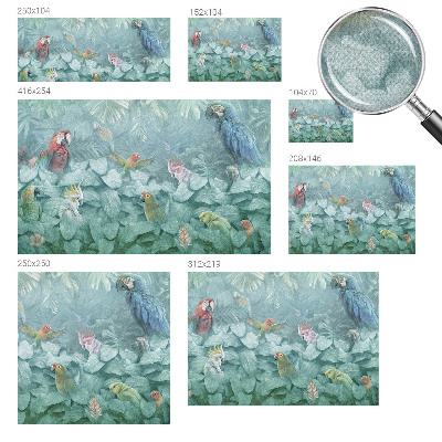 Papel mural con patrón decorativo Aves exóticas