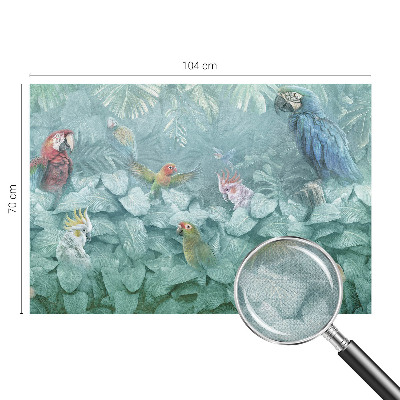 Papel mural con patrón decorativo Aves exóticas