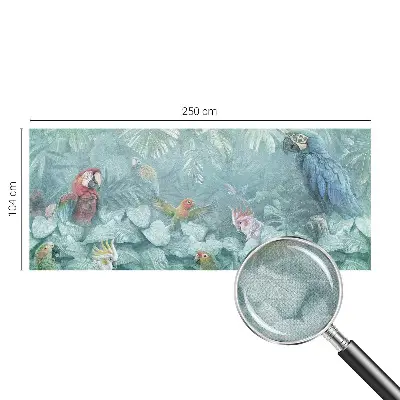 Papel mural con patrón decorativo con motivo de aves exóticas