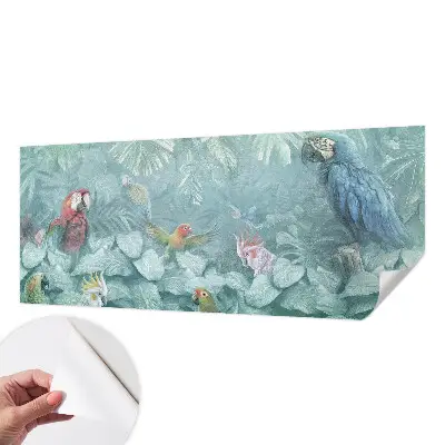 Papel mural con patrón decorativo con motivo de aves exóticas