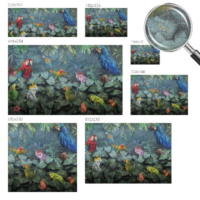 Mural de pared con estampado hermoso Selva exótica