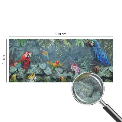 Mural de pared con estampado hermoso con motivo de selva exótica