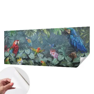 Mural de pared con estampado hermoso con motivo de selva exótica