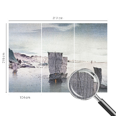 Papel mural con patrón decorativo Paisaje náutico