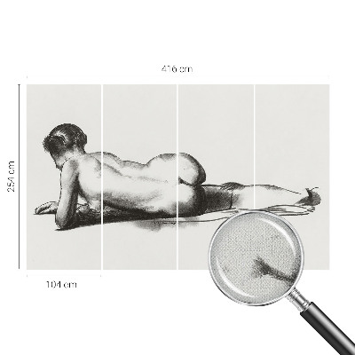 Mural de pared con estampado hermoso Un acto sutil