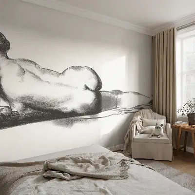 Mural de pared con estampado hermoso con el diseño 