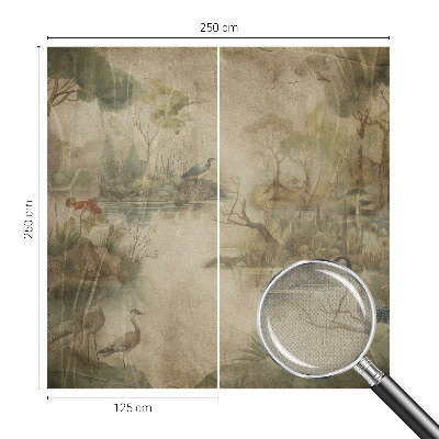 Papel mural texturado decorativo Escena del bosque