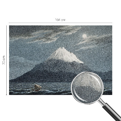 Papel mural con patrón decorativo noche iluminada por la luna