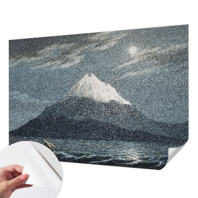 Papel mural con patrón decorativo noche iluminada por la luna