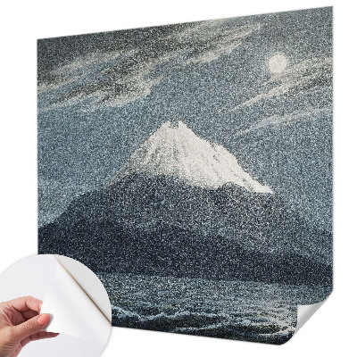 Papel mural con patrón decorativo con diseño de noche iluminada por la luna