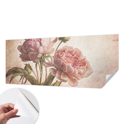 Fotomural decorativo para cabecero de cama con delicadas peonías