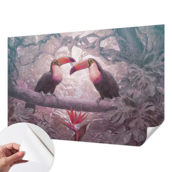 Mural de pared con estampado hermoso con diseño de pareja exótica