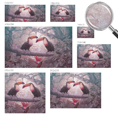 Mural de pared con estampado hermoso Pareja exótica