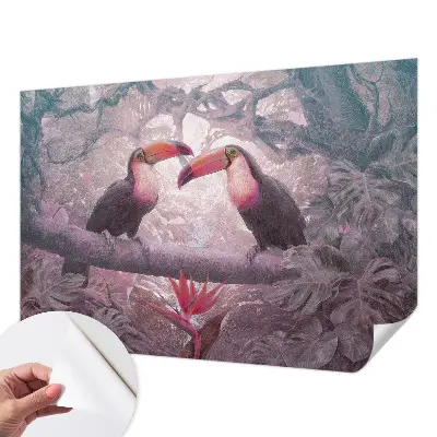Mural de pared con estampado hermoso con diseño de pareja exótica