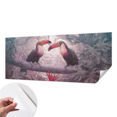 Mural de pared con estampado hermoso con diseño de pareja exótica