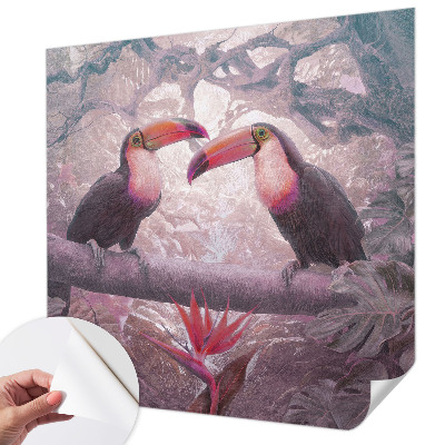 Mural de pared con estampado hermoso Pareja exótica