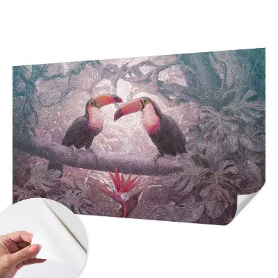 Mural de pared con estampado hermoso con diseño de pareja exótica