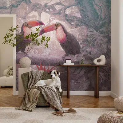Mural de pared con estampado hermoso con diseño de pareja exótica