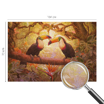 Papel mural texturado decorativo Tucanes coloridos