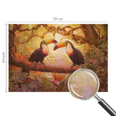 Papel mural texturado decorativo Tucanes coloridos