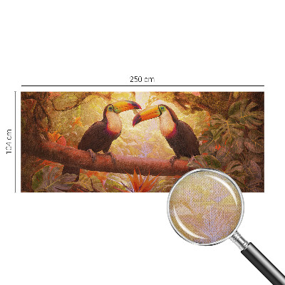 Papel mural texturado decorativo Tucanes coloridos