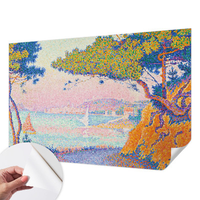 Mural de pared con estampado hermoso con un paisaje colorido