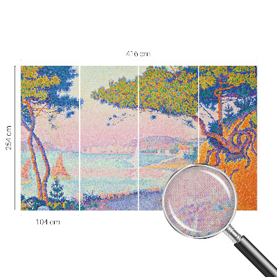 Mural de pared con estampado hermoso Paisaje colorido