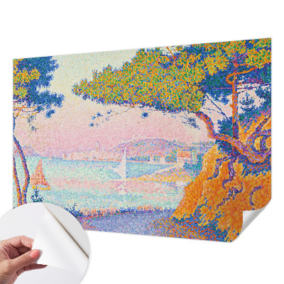 Mural de pared con estampado hermoso con un paisaje colorido