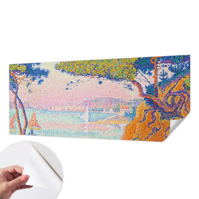 Mural de pared con estampado hermoso con un paisaje colorido