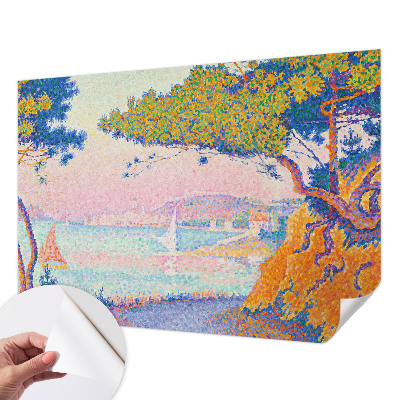 Mural de pared con estampado hermoso con un paisaje colorido