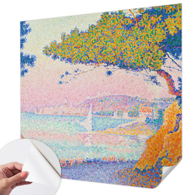 Mural de pared con estampado hermoso con un paisaje colorido