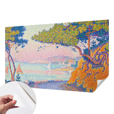 Mural de pared con estampado hermoso con un paisaje colorido