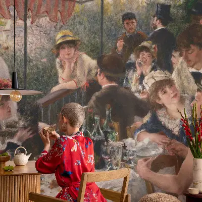 Fotomural decorativo para cabecero de cama con diseño 'Fiesta de verano' para ambientar dormitorios