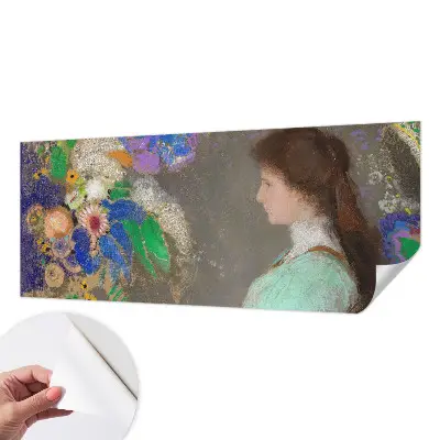 Papel mural texturado decorativo con motivo de escena romántica