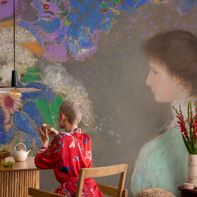 Papel mural texturado decorativo Escena romántica