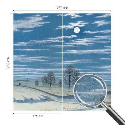 Fotomural decorativo para cabecero de cama con un paisaje invernal