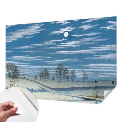Fotomural decorativo para cabecero de cama con un paisaje invernal