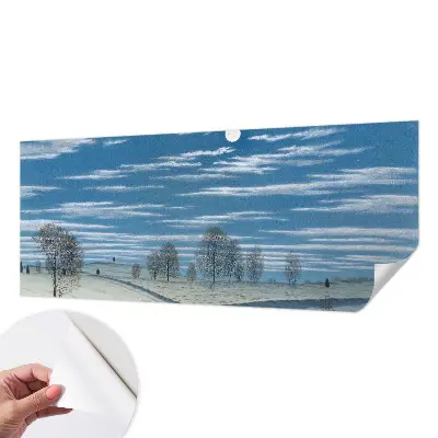 Fotomural decorativo para cabecero de cama con un paisaje invernal