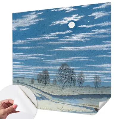 Fotomural decorativo para cabecero de cama con un paisaje invernal