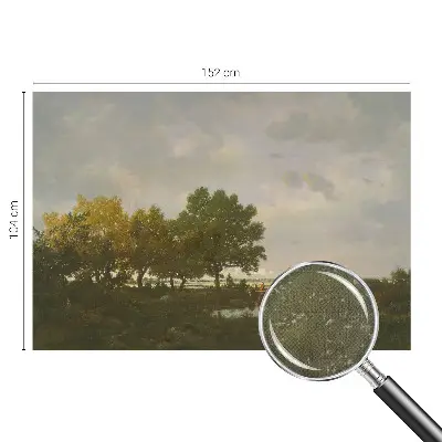 Papel mural texturado decorativo con motivo de paisaje forestal