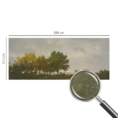 Papel mural texturado decorativo con motivo de paisaje forestal