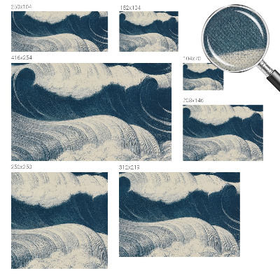 Mural de pared con estampado hermoso con motivo de olas del mar