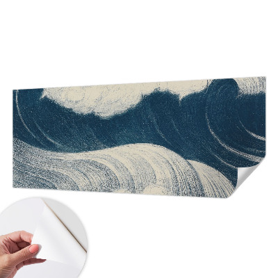 Mural de pared con estampado hermoso con motivo de olas del mar