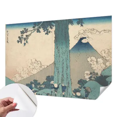 Fotomural decorativo para cabecero de cama con un panorama de montaña